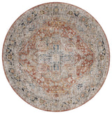 Safavieh Silverado 6'-4" x 6'-4" Rug in Rust / Blue