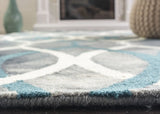 Safavieh Dip Dye 4'-0" x 6'-0" Rug in Grey / Ivory Blue