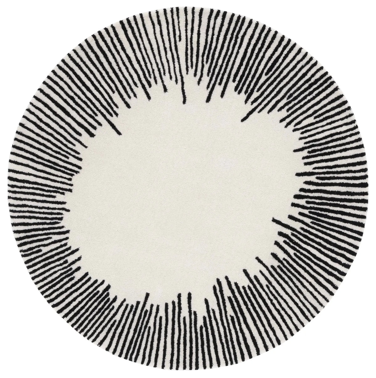 Safavieh Fifth Avenue 5'-0" x 5'-0" Rug in Ivory / Black