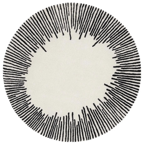 Safavieh Fifth Avenue 5'-0" x 5'-0" Rug in Ivory / Black