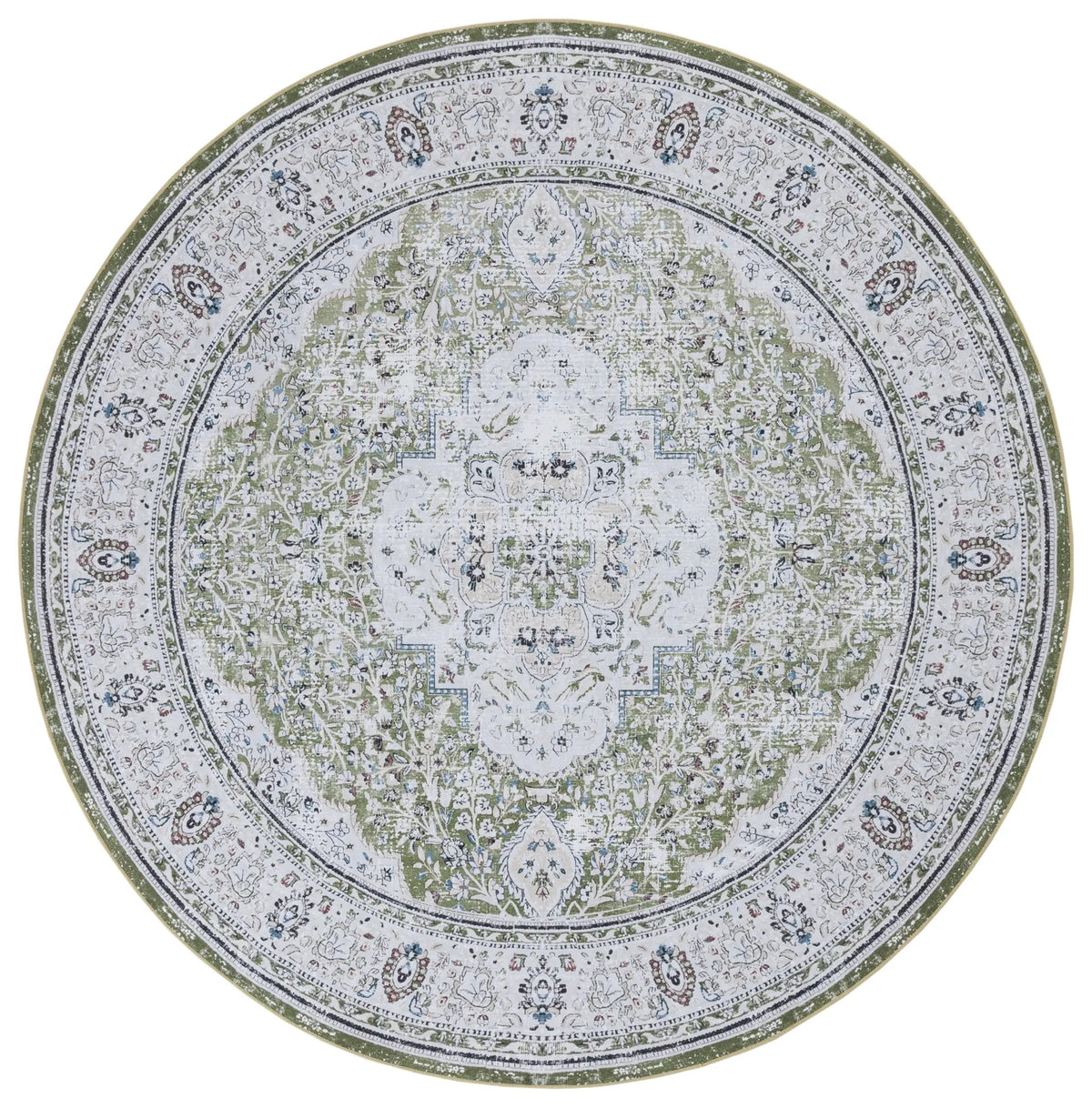 Safavieh Tucson 6'-0" x 6'-0" Rug in Green / Beige