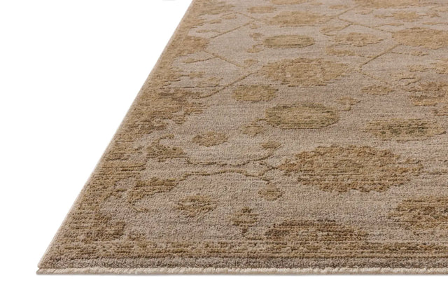 Loloi Willa WIA-10 Stone / Multi Power Loomed Rug - rug corner