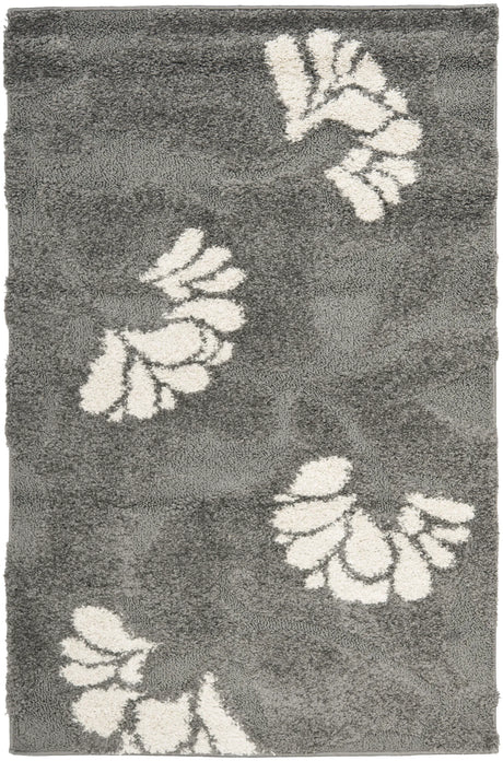 Safavieh Florida Shag 3'-3" x 5'-3" Rug in Grey / Beige