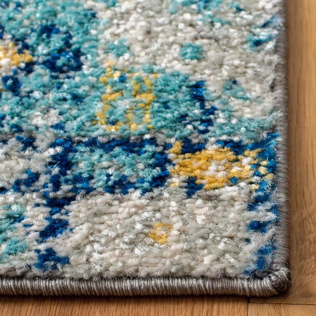 Safavieh Madison 700 4'-0" x 6'-0" Rug in Grey / Turquoise