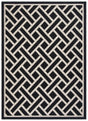 Safavieh Courtyard 5'-3" x 7'-7" Rug in Black / Light Beige