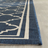 Safavieh Courtyard 4'-0" x 5'-7" Rug in Navy / Beige