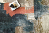 Loloi Spirit Spi-05 Stone/Multi Rugs - styled aerial 1