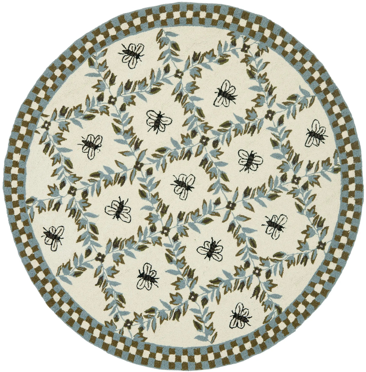 Safavieh Chelsea 5'-6" x 5'-6" Rug in Ivory / Light Blue