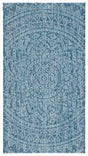 Safavieh Courtyard 2'-0" x 3'-7" Rug in Navy / Aqua