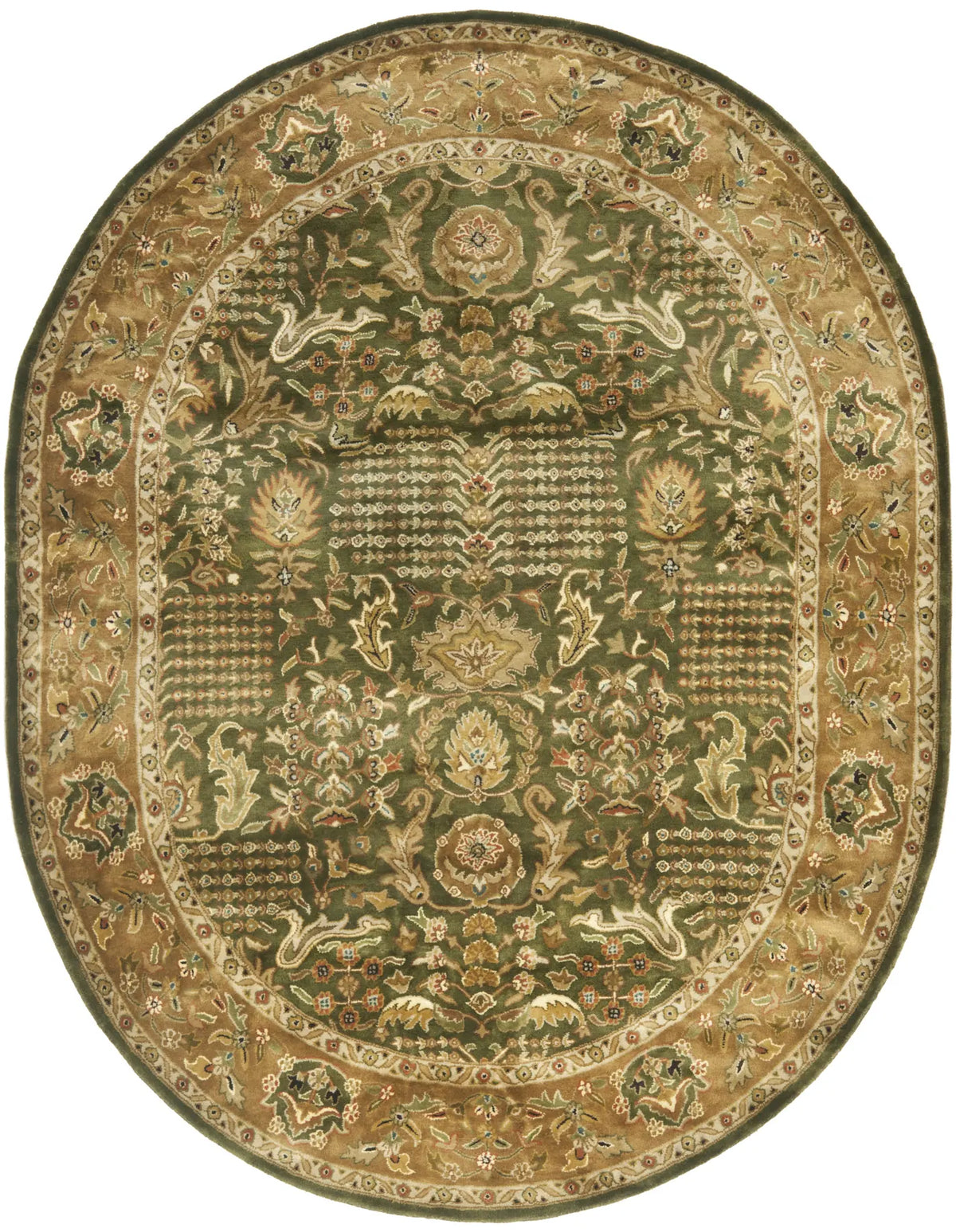 Safavieh Classic 7'-6" x 9'-6" Rug in Light Green / Gold