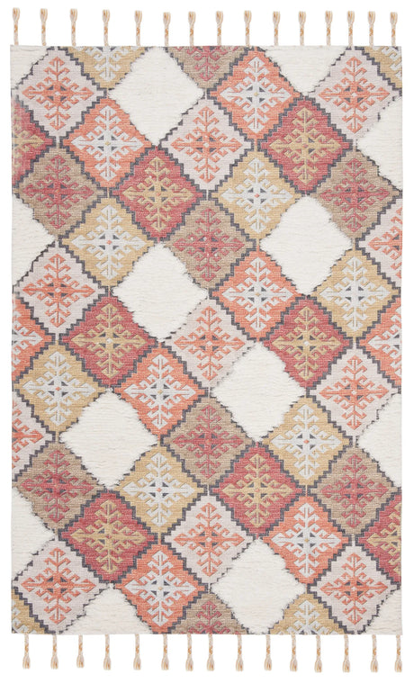 Safavieh Saffron 4'-0" x 6'-0" Rug in Rust / Ivory