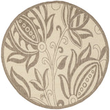 Safavieh Courtyard 5'-3" x 5'-3" Rug in Natural / Brown