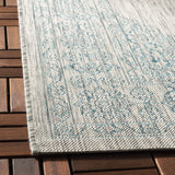 Safavieh Courtyard 4'-0" x 5'-7" Rug in Grey / Aqua