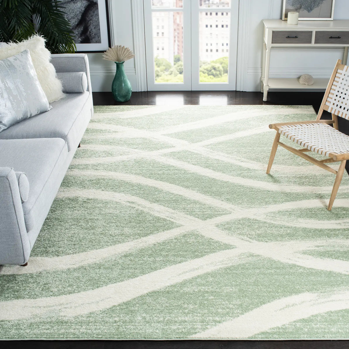 Safavieh Adirondack 10'-0" x 14'-0" Rug in Sage / Cream