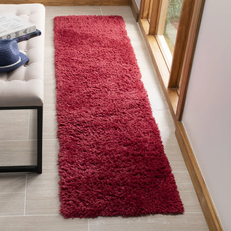 Safavieh Madrid Shag 200 2'-0" x 12'-0" Rug in Red