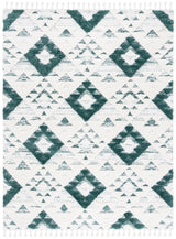 Safavieh Moroccan Tassel Shag 10'-0" x 14'-0" Rug in Green / Ivory