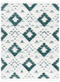 Safavieh Moroccan Tassel Shag 10'-0" x 14'-0" Rug in Green / Ivory