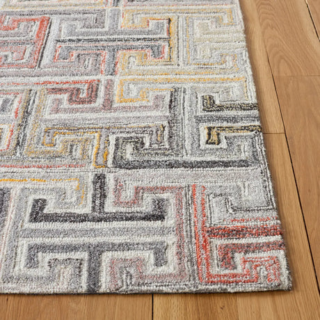 Safavieh Metro 4'-0" x 6'-0" Rug in Grey / Rust