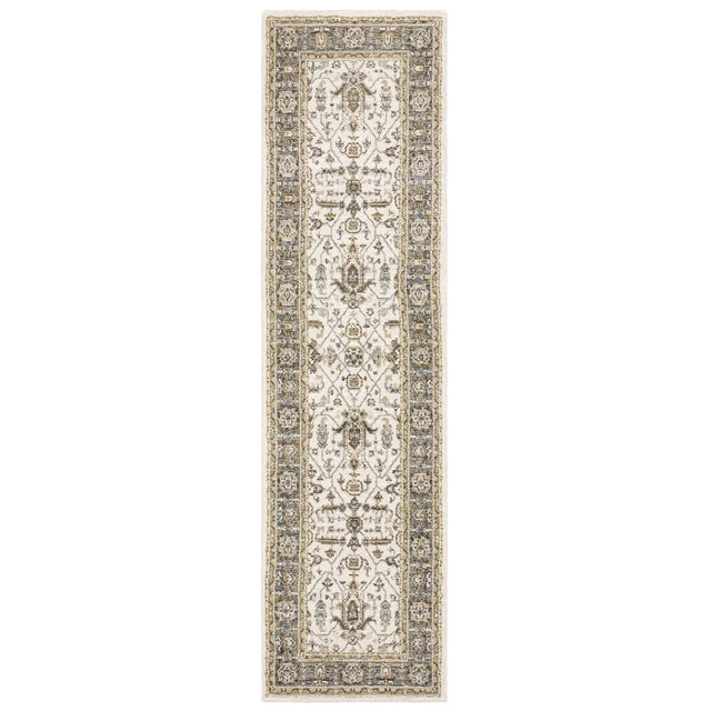 Oriental Weavers Sphinx Andorra 9537P Ivory / Blue Rugs - runner