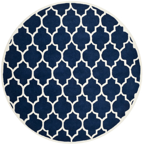 Safavieh Chatham 5'-0" x 5'-0" Rug in Dark Blue / Ivory