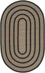 Safavieh Braided 5'-0" x 8'-0" Rug in Beige / Black