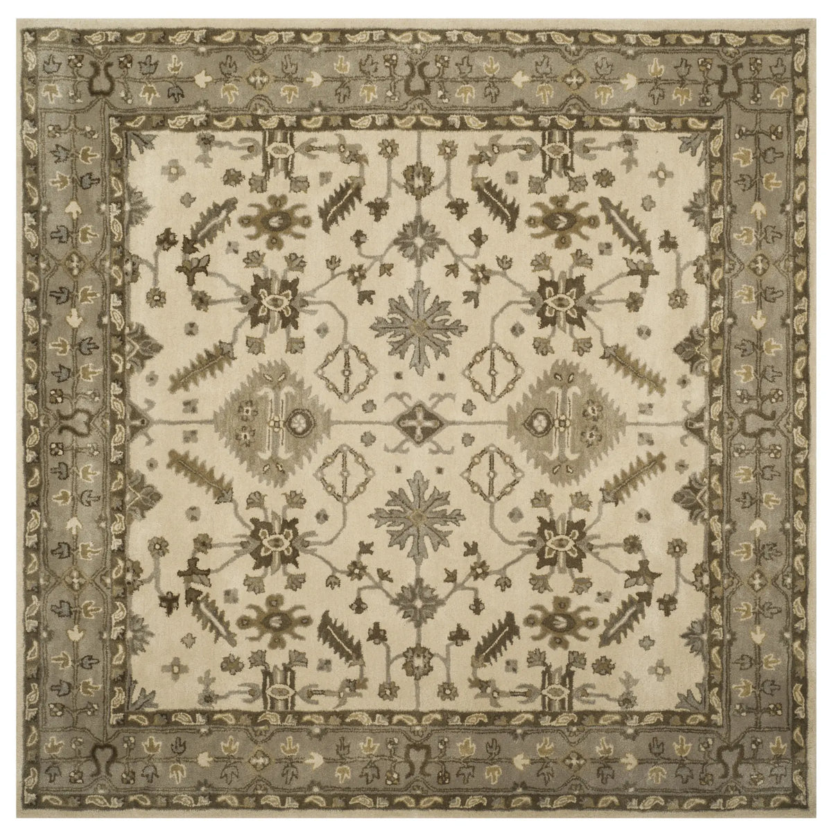 Safavieh Royalty 7'-0" x 7'-0" Rug in Cream / Light Grey
