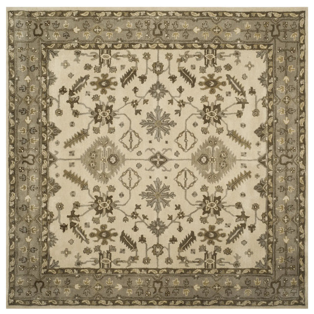 Safavieh Royalty 7'-0" x 7'-0" Rug in Cream / Light Grey