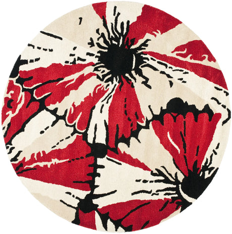 Safavieh Soho 6'-0" x 6'-0" Rug in Black / Red
