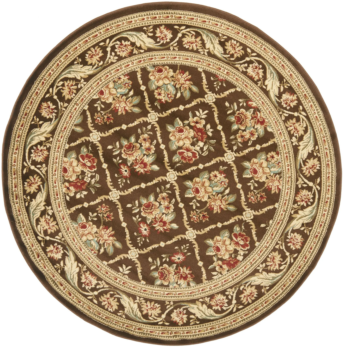 Safavieh Lyndhurst 5'-3" x 5'-3" Rug in Brown / Brown