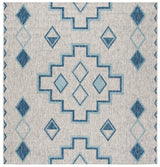 Safavieh Courtyard 6'-7" x 6'-7" Rug in Grey / Aqua
