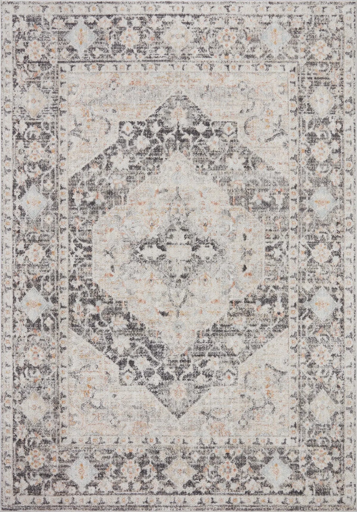 Loloi Monroe Mon-01 Charcoal/Multi Rug - main flat