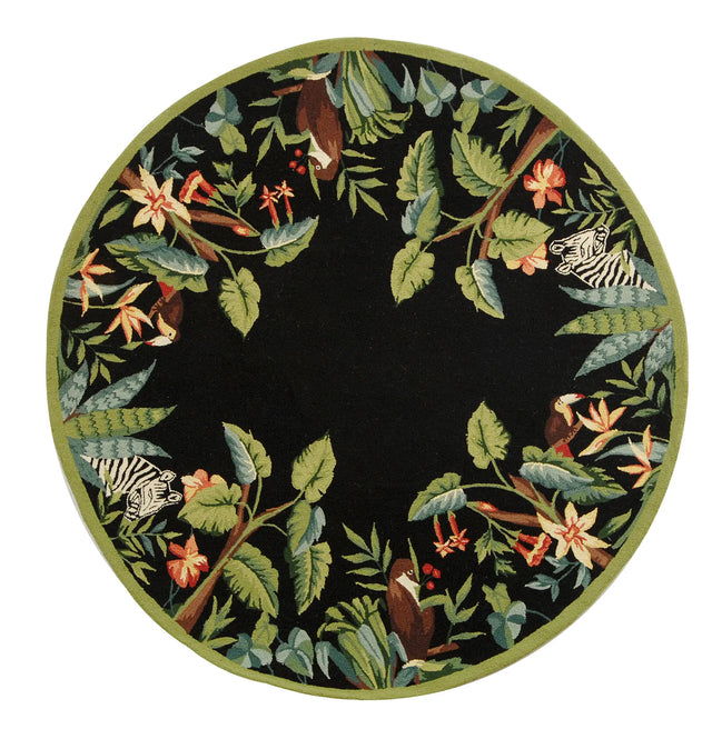 Safavieh Chelsea 5'-6" x 5'-6" Rug in Black / Green