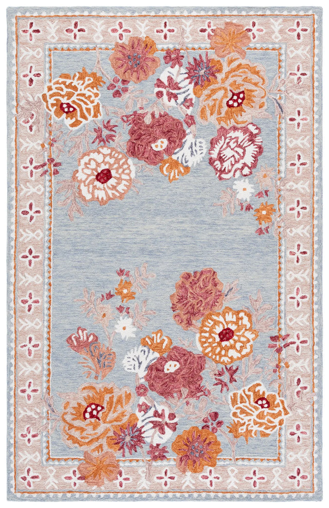 Safavieh Jardin 4'-0" x 6'-0" Rug in Grey / Rust