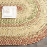 Safavieh Braided 3'-0" x 5'-0" Rug in Rust / Multi