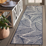 Safavieh Beach House 2'-0" x 8'-0" Rug in Navy / Ivory