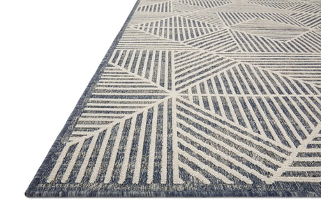 Loloi Rainier Rai-03 Denim/Ivory Rug - rug corner