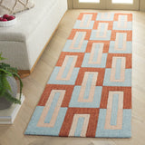 Safavieh Genre 2'-3" x 8'-0" Rug in Light Blue / Rust