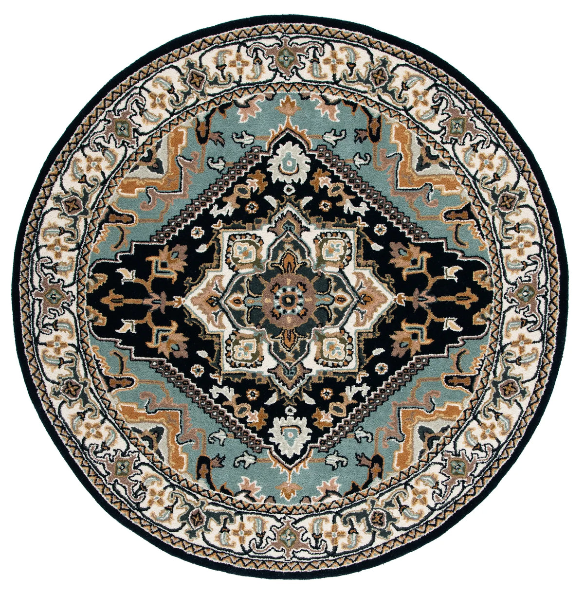 Safavieh Heritage 6'-0" x 6'-0" Rug in Navy / Ivory