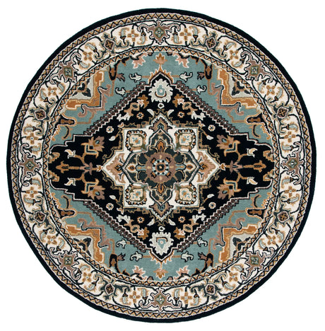 Safavieh Heritage 6'-0" x 6'-0" Rug in Navy / Ivory