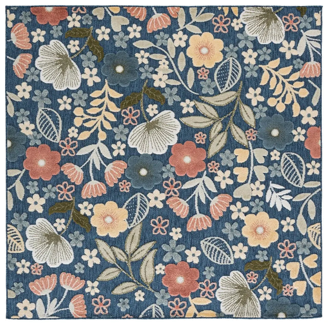 Safavieh Cabana 6'-7" x 6'-7" Rug in Blue / Multi