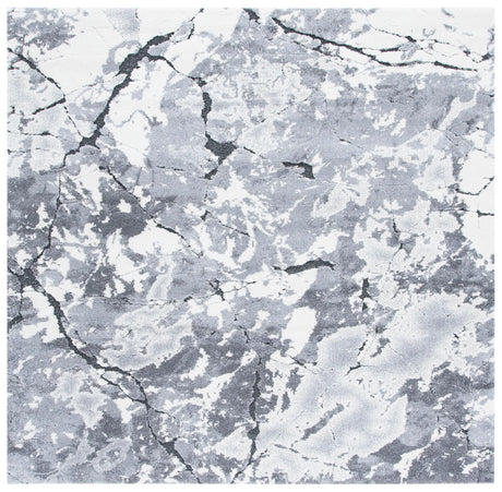 Safavieh Cyrus Shag 6'-7" x 6'-7" Rug in Grey / Ivory