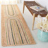 Safavieh Natural Fiber 2'-3" x 9'-0" Rug in Natural / Green