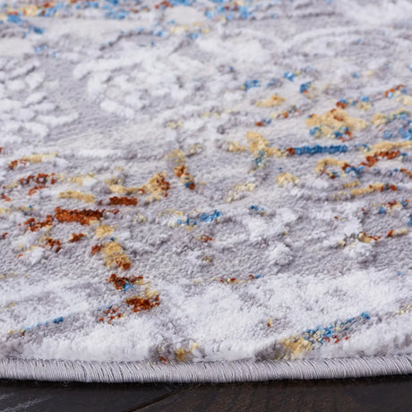 Safavieh Amelia 6'-7" x 6'-7" Rug in Grey / Blue Gold