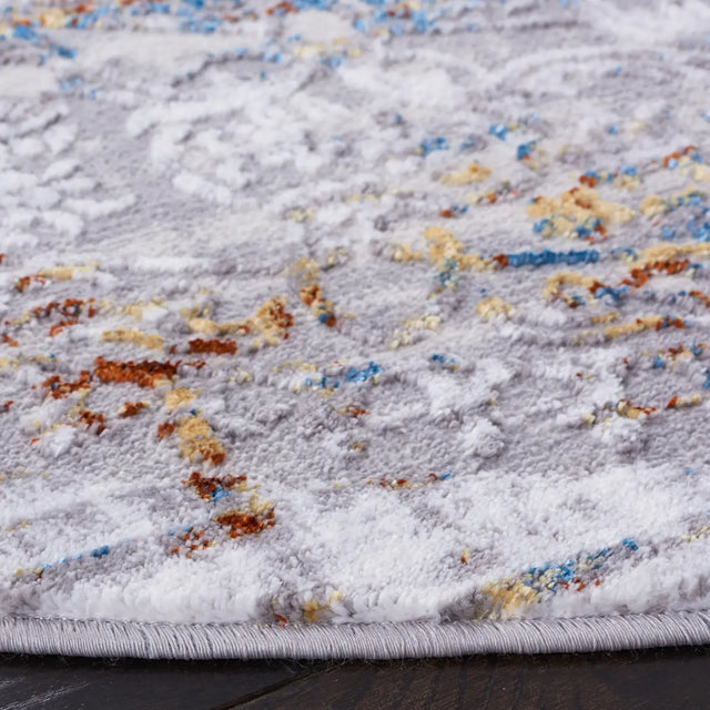 Safavieh Amelia 6'-7" x 6'-7" Rug in Grey / Blue Gold