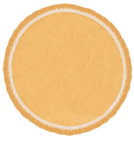 Safavieh Easy Care 6'-0" x 6'-0" Rug in Yellow / Ivory