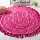 Safavieh Braided 5'-0" x 8'-0" Rug in Pink / Fuchsia