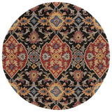 Safavieh Heritage 6'-0" x 6'-0" Rug in Charcoal / Red
