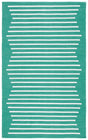 Safavieh Montauk 4'-0" x 6'-0" Rug in Dark Green / Ivory