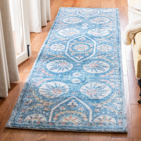 Safavieh Saffron 2'-3" x 8'-0" Rug in Blue / Creme
