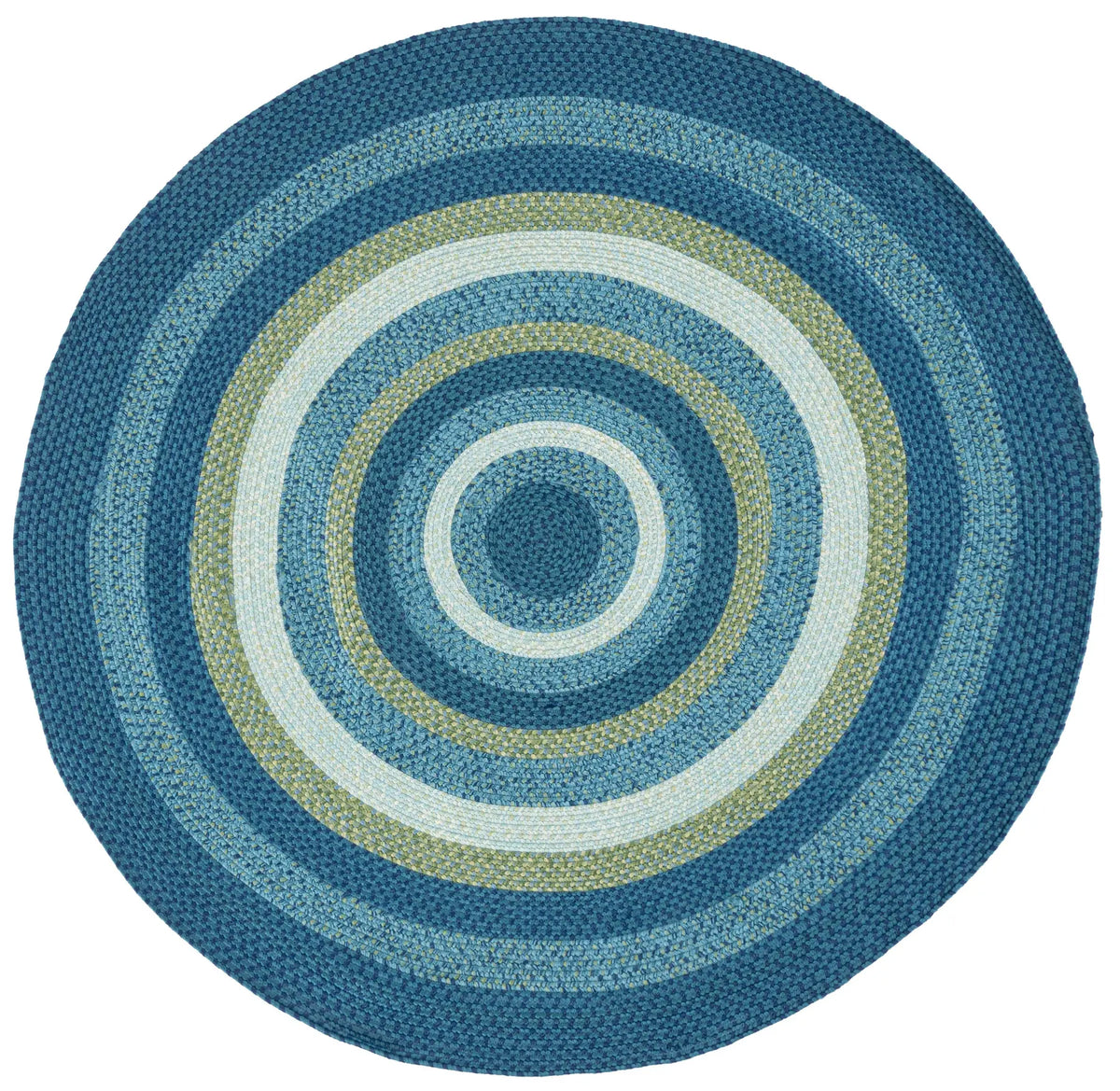 Safavieh Braided 5'-0" x 5'-0" Rug in Aqua / Green